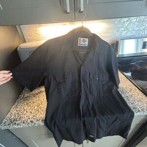 Dickies Men's Black Short Sleeve Shirt Jacket
